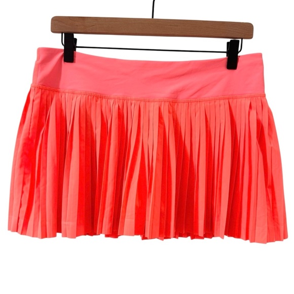 Lululemon Pleat to Street Skirt II in "Grapefruit" Neon Size 8 - Picture 5 of 14